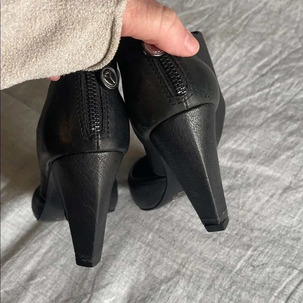 Anthropologie Black Wedge Shoes